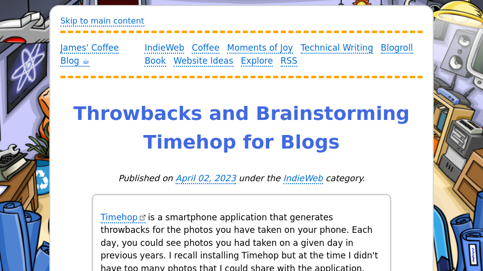 Timehop is a smartphone application that generates throwbacks for the photos you have taken on your phone. Each day, you could see photos you had take